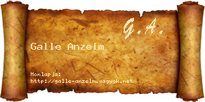 Galle Anzelm névjegykártya